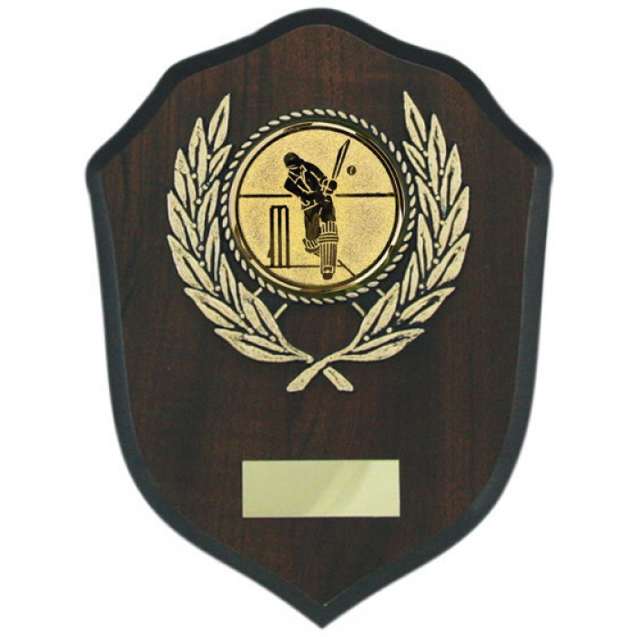 Budget wooden cricket plaque 7'' 